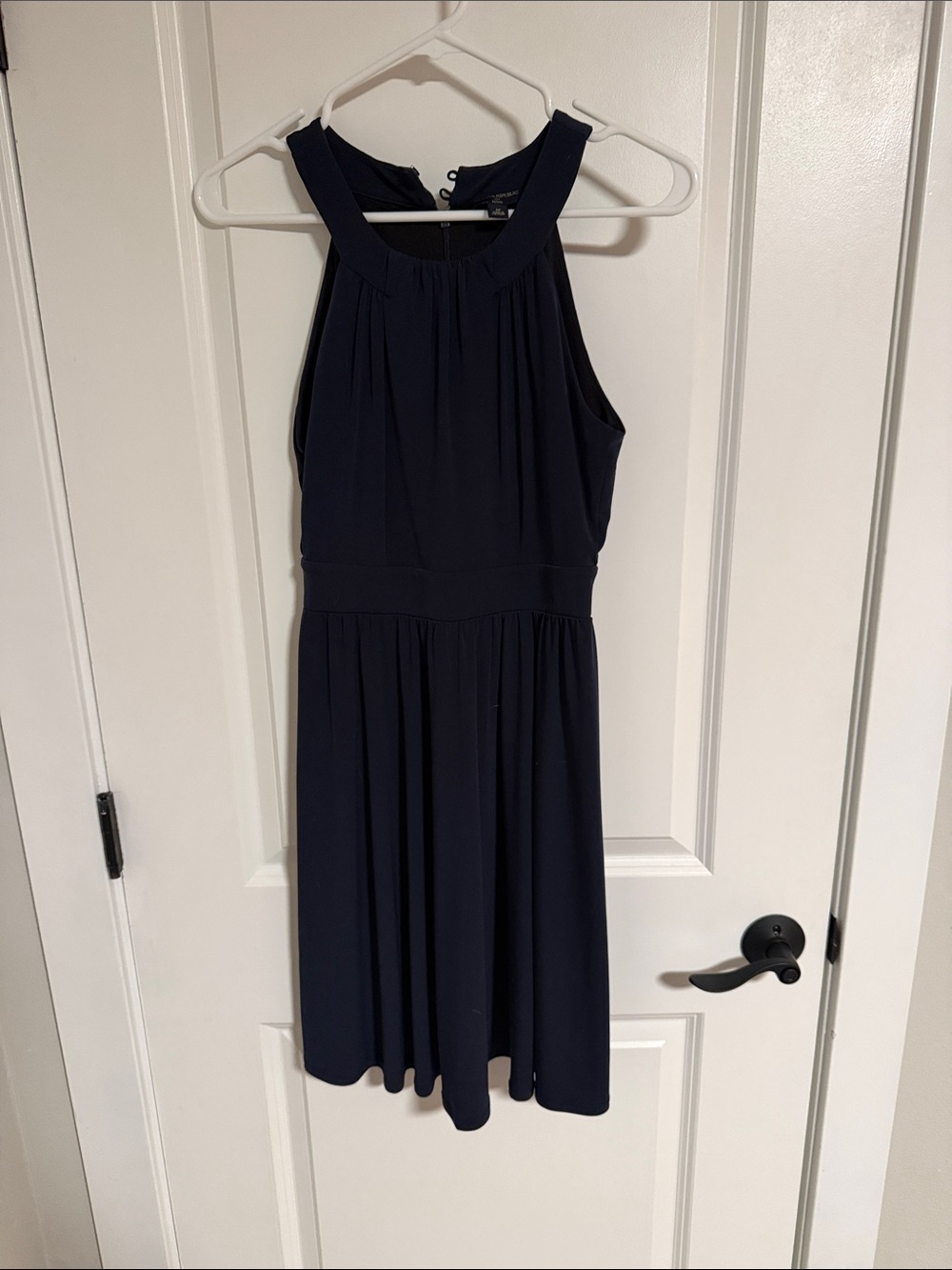 Banana Republic Navy Halter Midi Dress